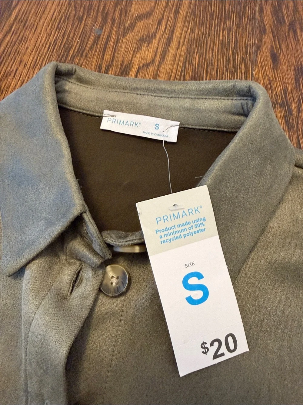 Cropped Button-Front Women's Jacket in Green